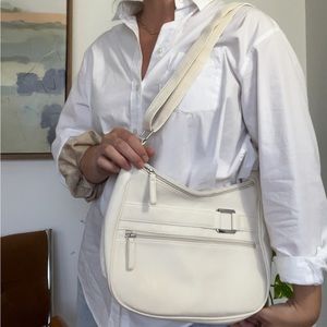 White Purse (Shoulder Bag or Crossbody Adjustable)